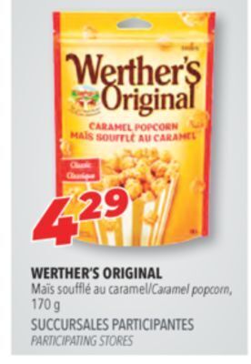 Familiprix Werther's original caramel popcorn offer