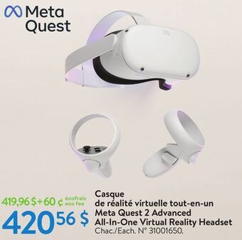 Walmart Meta quest 2 advanced all-in-one virtual reality headset offer