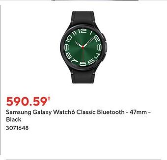 Staples Samsung galaxy watch6 classic bluetooth - 47mm - black offer