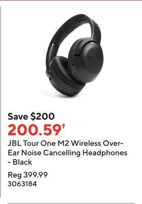 Staples Jbl tour one m2 wireless over-ear noise cancelling headphones - black offer