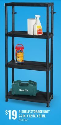 Canac 4-shelf storage unit 24 in. x 12 in. x 51 in offer