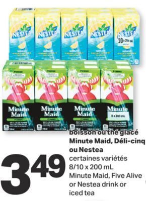 L'Intermarché Boisson ou thé glacé, déli-cinq, 8/10 x 200 ml offer