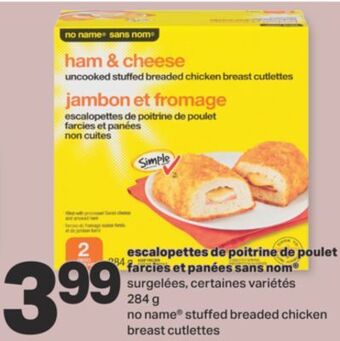 L'Intermarché Escalopettes de poitrine de poulet farcies et panées, 284 g offer