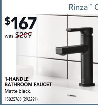 RONA Moen rinza 1-handle bathroom faucet offer