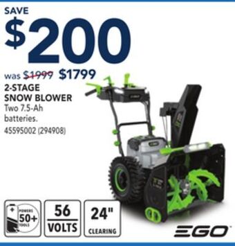 RONA 2-stage snow blower offer