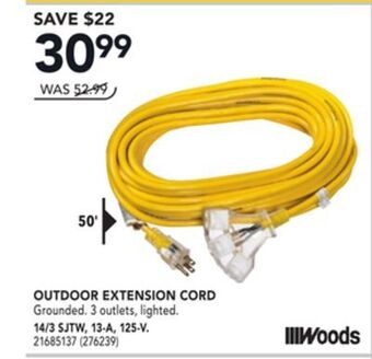 RONA Outdoor extension cord offer