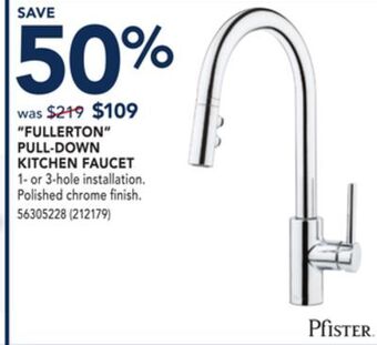 RONA Fullerton pull-down kitchen faucet offer