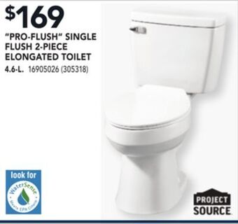 RONA Project source pro-flush single flush 2-piece elongated toilet offer