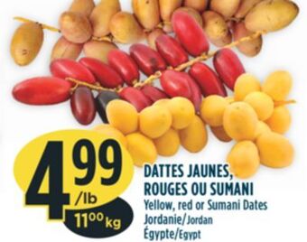 Marché Adonis Dattes jaunes, rouges ou sumani offer