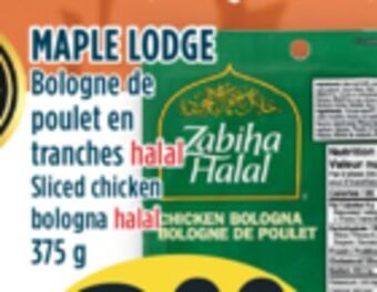 Marché Adonis Maple lodge bologne de poulet en tranches halal offer