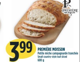 Marché Adonis Première moisson petite miche campagnarde tranchée offer