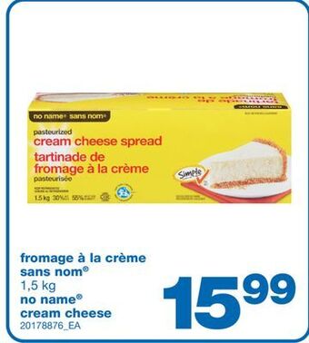 Wholesale Club Fromage à la crème sans nom 1,5 kg offer