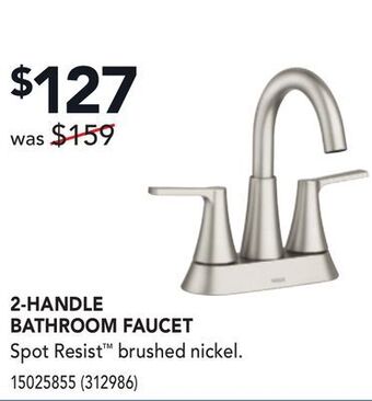 Réno Dépôt Moen 2-handle bathroom faucet offer