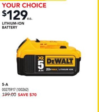Réno Dépôt Dewalt lithium-ion battery offer