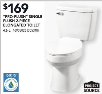 Réno Dépôt Project source pro-flush single flush 2-piece elongated toilet offer