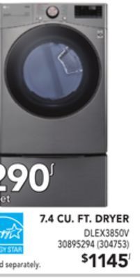 Réno Dépôt Lg 7.4 cu. ft. dryer offer