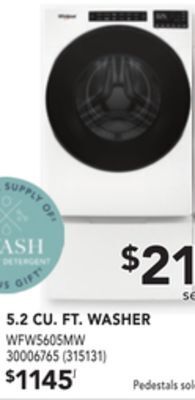 Réno Dépôt Whirlpool 5.2 cu. ft. washer offer