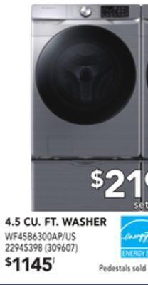 Réno Dépôt Samsung 4.5 cu. ft. washer offer