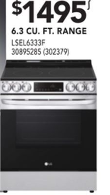 Réno Dépôt Lg 6.3 cu. ft. range offer