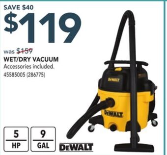 Réno Dépôt Dewalt wet/dry vacuum offer
