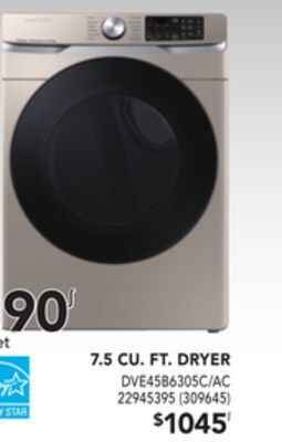 Réno Dépôt 7.5 cu. ft. dryer offer