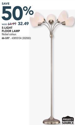 Réno Dépôt Project source 5-light floor lamp 66-3/8 offer