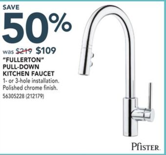 Réno Dépôt Pfister fullerton pull-down kitchen faucet offer