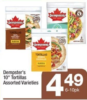 Highland Farms Dempster's 10" Tortillas Assorted Varieties offer