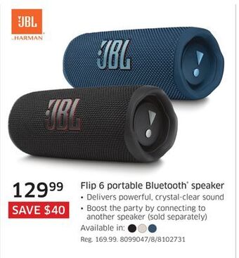 The Source Jbl flip 6 portable bluetooth speaker offer
