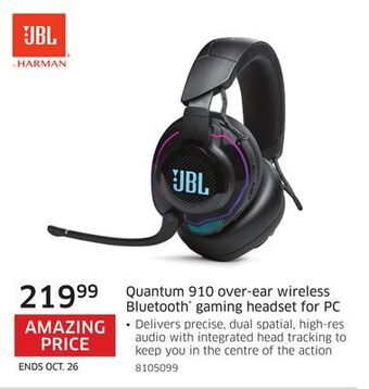 The Source Jbl quantum 910 over-ear wireless bluetooth gaming headset for pc offer