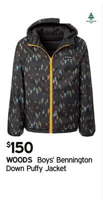 Atmosphere Boys' bennington down puffy jacket offer