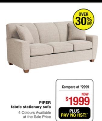 La Z Boy Piper fabric stationary sofa offer