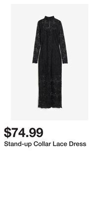 H&M Stand-up collar lace dress offer