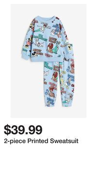 H&M 2-piece printed sweatsuit offer
