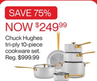 Hudson's Bay Chuck hughes tri-ply 10-piece cookware set offer