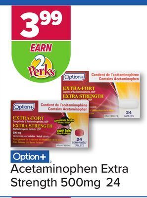 PharmaChoice Option+ acetaminophen extra strength offer