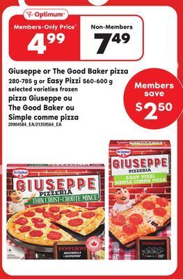 Independent City Market Pizza giuseppe ou the good baker, 280-785 g ou simple comme pizza, 560-600 g offer