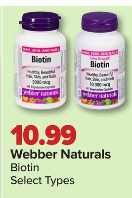 PharmaChoice Webber naturals biotin offer