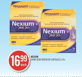 Shoppers Drug Mart Nexium 24hr acid reducer capsules offer