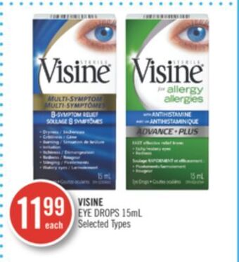 Shoppers Drug Mart Visine eye drops offer