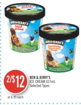 Shoppers Drug Mart Ben & jerry's ice cream offer