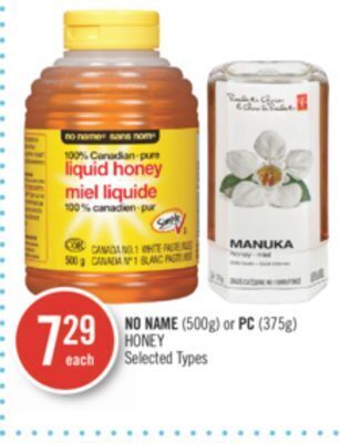 Shoppers Drug Mart No name (500g) or pc (375g) honey offer