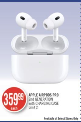 Shoppers Drug Mart Apple airpods pro 2nd generation with charging case offer