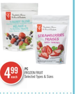 Shoppers Drug Mart Pc frozen fruit offer