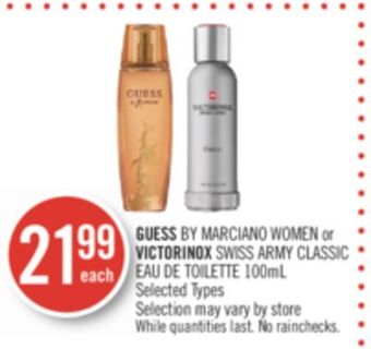 Shoppers Drug Mart Guess by marciano women or victorinox swiss army classic eau de toilette offer