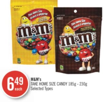 Shoppers Drug Mart M&m's take home size candy offer