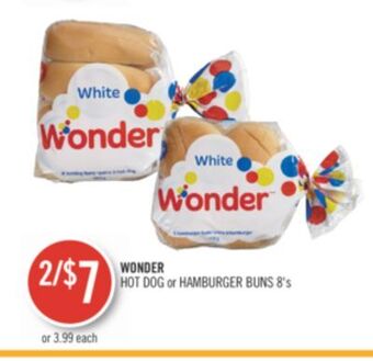 Shoppers Drug Mart Wonder hot dog or hamburger buns offer