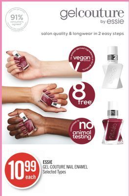 Shoppers Drug Mart Essie gel couture nail enamel offer