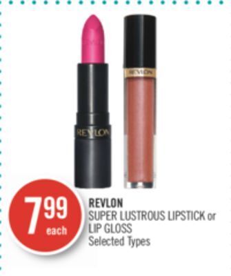 Shoppers Drug Mart Revlon super lustrous lipstick or lip gloss offer