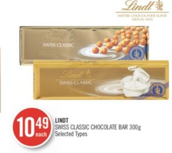 Shoppers Drug Mart Lindt swiss classic chocolate bar offer